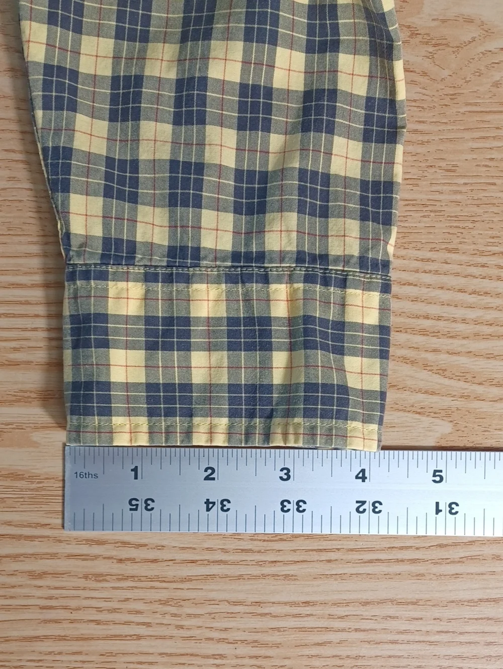 J. Crew Yellow and Black Plaid Long Sleeve Button-Down Cotton Shirt, Mens Small